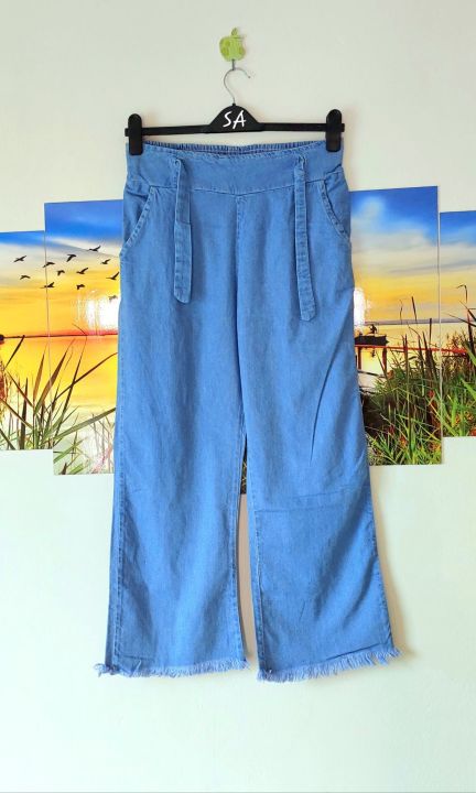 Denim plazzo. jeans pant for women.
Ladies Stylish plazo new Trendy...