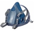 3M NIOSH Approved 7502 Half Facepiece Reusable Respirator Gas Mask With 2091 P100 Particulate Filters Protect You From Germs And Dust(Blue and Pink).