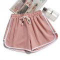 Women's Casual Running Shorts Summer Athletic Sport Shorts Drawstring Elastic Waist Contrast Trim Workout Hot Pants. 