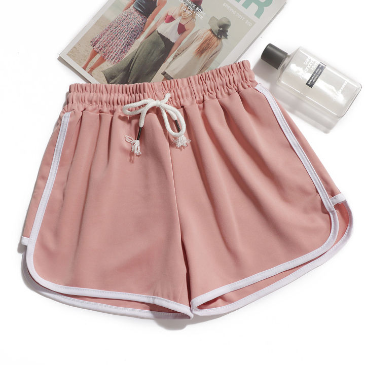 Women's%20Casual%20Running%20Shorts%20Summer%20Athletic%20Sport%20Shorts%20Drawstring%20Elastic%20Waist%20Contrast%20Trim%20Workout%20Hot%20Pants%20-%20Image%204