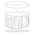 White Round Tablecloths Overlay Cover, Smooth Fabric Table Cloth, Wedding Party, Hotel Decor, Multi Size Optional, 145-335cm. 