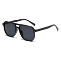 Fashion rice nail double beam men's sunglasses European and American pilot sunglasses cross-border riding driving sunglasses. 