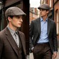 British Style Gentleman Golf Baseball Hat Wool Beret Cap Retro Newsboy Painters Plaid Check Printed Hat Waiter Cabbie Flat Visor. 