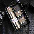 Vacuum Insulated Thermal Flask Set With Cup Set 500ML Stainless Steel Vacuum Flask Gift Set Office Business Style Thermos Bottle Outdoor Hot Water Thermal Insulation Couple Cup. 
