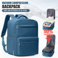 Men Vacuum Compression Backpack 15.6in Laptop Backpack Expand Hiking Vacuum Travel Backpack, Ryanair Backpack 40x30x20 Cabin Bag. 