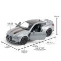 1:36 BMW M4 CSL Sport Car Alloy Diecast Car Model Toy With Pull Back For Children Gifts Toy Collection D163. 