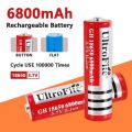 rechargeable cell GH 18650 3.7V (6800mAh)(ya original 2500to3000mah hay)Protected Rechargeable Li-Ion Battery compatible with Flash Camera, Light, Vabe, Electric scooters, Electric bikes, RC Toys, Power banks, DIY battery projects - Red... 