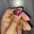 chandi ring ruby star stone. 