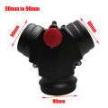 90mm To 75mm Valve Flap Adjustable Air Diesel Heater Vent Ducting T Branch Splitter Pipe Joiner Connector For Car Truck Camper. 