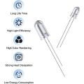 200 Pcs Led Diode, 3mm 5mm Clear LED Light Emitting Diodes Bulb LED Lamp Red Green Blue Yellow White, for Science Experiment. 