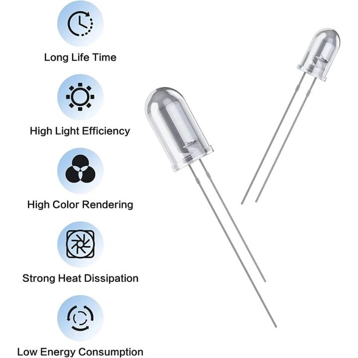 200%20Pcs%20Led%20Diode,%203mm%205mm%20Clear%20LED%20Light%20Emitting%20Diodes%20Bulb%20LED%20Lamp%20Red%20Green%20Blue%20Yellow%20White,%20for%20Science%20Experiment%20-%20Image%203