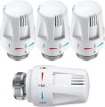 Thermostat Head Radiator Valve, Radiator Thermostat with Zero Position, Radiator Valve Replacement Head for Thread M 30 x 1.5, Radiator Valve Heads for Kitchen Sink, Toilet, Bathroom (White). 