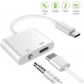 2 In 1 Splitter Lightning To Lightning And AUX 3.5mm Jack. 