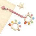 2025 new cartoon Silicone Teether,Food Grade Teething Ring Sensory Toys for Toddlers,Silicone dinasour shape Soothing Toys.