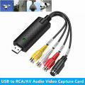 USB Audio Video Capture Card Adapter with USB Cable USB 2.0 to RCA Video Capture Converter For TV DVD VHS Capture Device. 