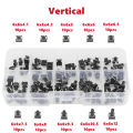 100 PCS 10 Models 6*6 Tact Switch Tactile Push Button Switch Kit Height: 4.1 5~12MM DIP 4P Micro Switch 6x6 Key Switch. 