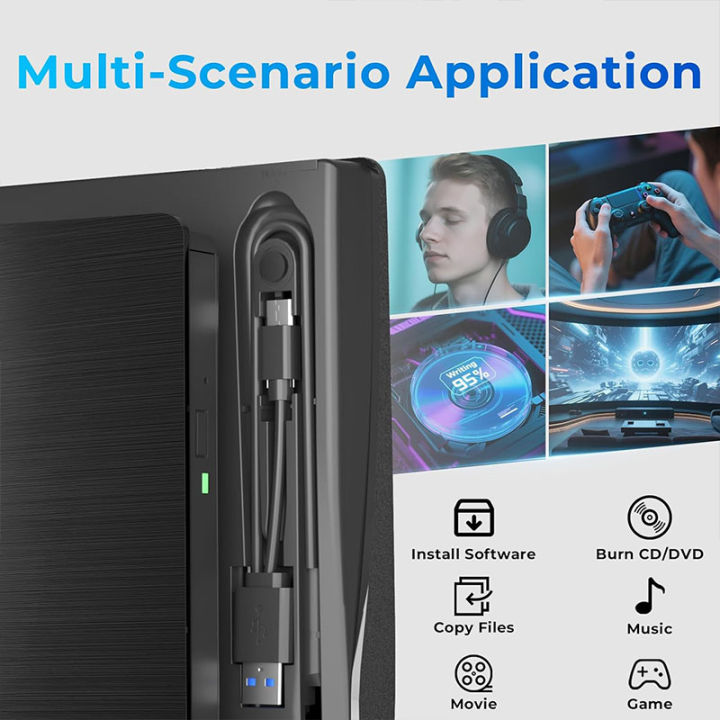 USB%203.0%20USB%20C%20External%20CD/DVD%20RW%20Drive%20Read%20Burner%20Portable%20DVD%20Player%20Optical%20Drives%20For%20Laptop%20PC%20Windows%2011%2010%20Linux%20OS%20Mac%20-%20Image%204