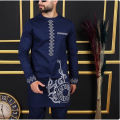 Luxury African Traditional Men's Clothing Elegant Full Suits Male Pant Sets To Dress Native Outfit Ethnic Dashiki Kaftan. 