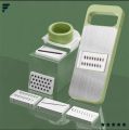 5 in 1 Vegetable Cutter and Slicer. Multifunctional Vegetable Cutter Changeable Blades. High Quality Stainless Steel Vegetable Grater. Vegetable Fruit cutter. Manual Vegetable Chopper. Vegetable Slice Grater Chopper Salad Cutter. Kitchen Gadget. 