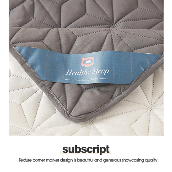 Waterproof%20Mattress%20Topper%20with%20Elastic%20Band%20Quilted%20Protector%20Pad%20Bedspread%20Winter%20Mattress%20Cover%20for%20Single/Double%20Bed%20140/160%20-%20Image%206