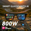 AI Smart Glasses 1080P Camera Voice Assistant WiFi Transfer Wear Detection HD Calling Music Playback IP65 Waterproof Outdoor Use. 