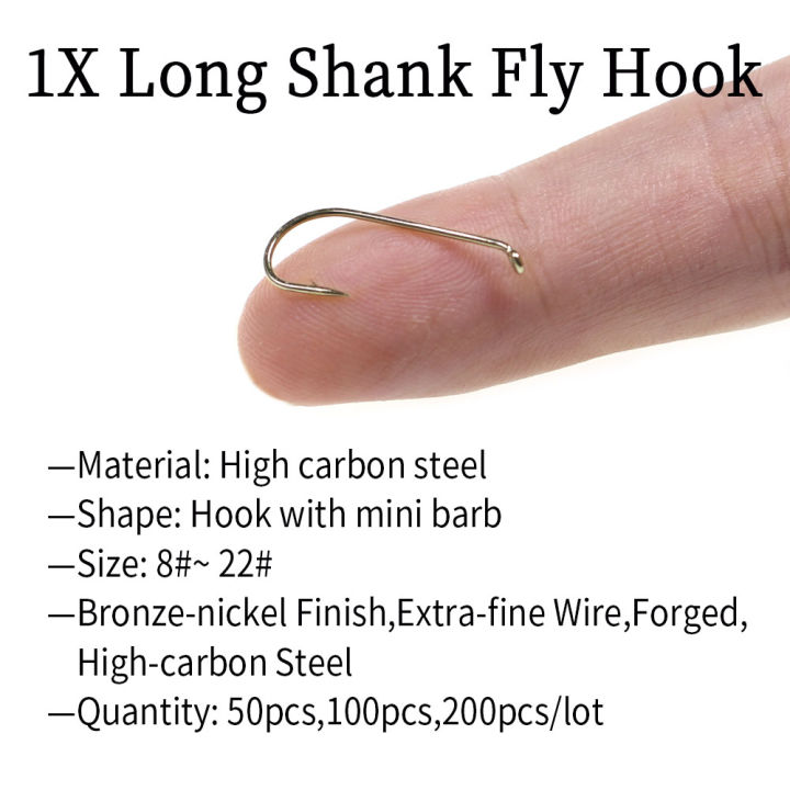 ICERIO%2050PCS/100PCS%20Standard%201X%20Long%20Shank%20Fly%20Hook%20Dry&Wet&Nymph&Shrimp%20Caddis%20Pupa%20Streamer%20Fly%20Hook%20Fly%20Tying%20Fishing%20hook%20-%20Image%203