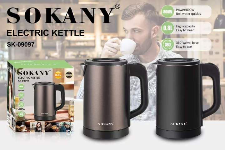 Sokany%20SK-09097%20Premium%20Built%20Quality%200.8%20Liter%20Electric%20Kettle%20800W%20Fast%20Boiling%20Stainless%20Steel%20Electric%20Kettle,%20Cordless%20Tea%20Coffee%20Kettle%20with%20Auto%20Shut-Off,%20Lid%20can%20be%20removed%20completely,%20Small%20Compact%20for%20Hotel%20Home%20Office%20Dorm%20-%20Image%203
