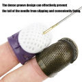 Sewing Thimbles Silicone Sewing Finger Tips Anti-slip Finger Cover Hollowed Protector Sleeve DIY Hand Cross-stitch Sewing Tools.