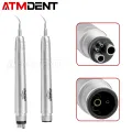 Dental Ultrasonic Air Scaler with 3 Tips Scaling Handpiece Frequency Pneumatic Scaler 2/4 Holes.
