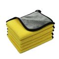 Ultra Soft Double-Layer Microfiber Towel, 30x30 cm - Scratch Proof for Car & Bike Wash, Multicolor. 