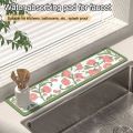Diatomite Faucet Draining Mat Splash Non-Slip Drying Mat Convenient Multi-function Countertop Protector.