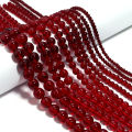 1 Strand Red Glass Beads 4/6/8/10/12mm Round Crystal Loose Spacer Bead for Jewelry Making Stuff DIY Necklace Bracelet Wholesale.