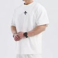 Men Loose Oversized Short Sleeved T-Shirt Men Summer Mesh Sports Training T-Shirt Quick-Dry Running Tops Fitness Clothes.