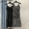 Elegant and Shiny Metal Women Feeling Party Dress Long Birthday 2023 New Winter. 
