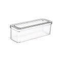 New Refrigerator Organizer Bin Stackable Fridge Food Storage Box With Handle Clear Plastic Pantry Food Freezer Organizer Tool.