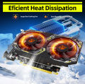 AIBOMAN Gamer Black Yellow AMD RX550 4GB GDDR5 Graphics Card 128Bit Dual Fan Computer Assembly Accessories Electric Office Games.