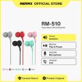 Remax RM 510 High Quality Wired Headphone Best Sound Quality For any Android Phones. 