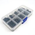 250pcs/box M3 Black Plastic Nylon Insulated Hex Standoff Hexagon Pillar Spacer Column Screw Nut Mix Size Assortment Kit Set.