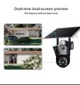 4G Sim  Solar Camera Dual Lens dual  view  Outdoor 8MP 4K Low Power Battery IP Camera PIR Night Vision V380 Pro CCTV Security Protection. 