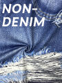Plus-size women's shorts imitation jeans printed holes design casual fashion comfortable summer tight hot pants.