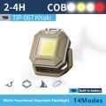 Smiling Shark TIP067 Mini Rechargeable Work Light, Super Bright COB Keychain Light, with Magnet, for Outdoor Camping, Hiking. 