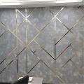 Acrylic Mirror Strips Wall Decoration Items Wall design 12 pcs strips Length 15 inches Golden. 