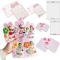 20-50pcs 6×7/8×12cm Pink Hair Clip Bow Display Cards Polythene Bags Hair Clips Display Cards For DIY Hair Jewelry Barrette  Hairpin Packaging Cardboard Retail Display Holder. 