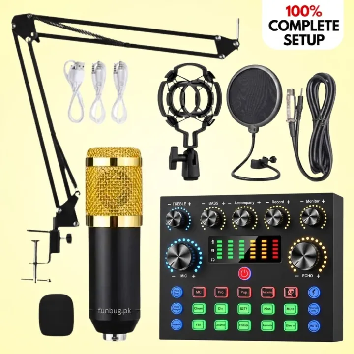 FunBug%20CM900%20Professional%20Studio%20Condenser%20Microphone%20Kit%20with%20V9%20Sound%20Card%20&%20Mic%20Arm%20Stand%20for%20Home%20Studio%20Recording,%20Podcasting,%20Live%20Streaming%20&%20Gaming%20-%20Image%209