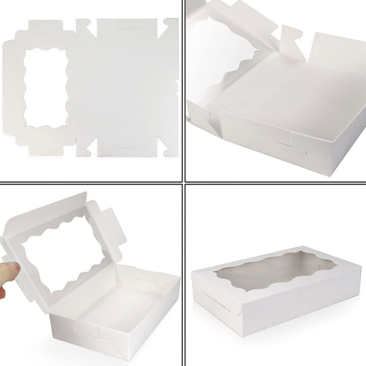 10/20pcs%20Cake%20Carriers,%20Square%20Box%20With%20Lid,%20White%20Bread%20Box%20With%20Window,%20For%20Pies,%20Donuts,%20Muffins,%20Chocolates%20-%20Image%203