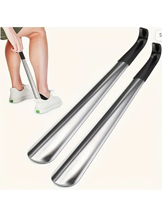 1pc%2016.5-inch%20Stainless%20Steel%20Pair%20Shoehorn%20With%20A%20Black%20Handle%20Makes%20It%20Easy%20To%20Wear%20Shoes%20Without%20Bending%20Over%20-%20Image%208