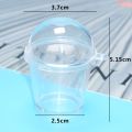 10Pcs Disposable Miniature Frappuccino Cup Home & Kitchen Ice Cream Cups Cover Lid Cake Decorating Plastic Baking Pastry Tools.