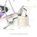 2pcs/set Anime Oosaki Nana Honjo Ren Couple Necklace lover's key lock alloy fashion metal pendant cosplay accessories gifts.
