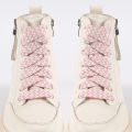 1 Pair Wave Patterned Woven Shoelaces, Flat Shoe Laces 1.5cm Wide Shoelaces for Athletic Running Sneakers Shoes Boot Strings. 