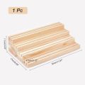 1pc 4-Tier Wood Jewelry Display Stand Wooden Earring Organizer Holder with Grooves Jewelry Showcase Rack for Rings Earring. 